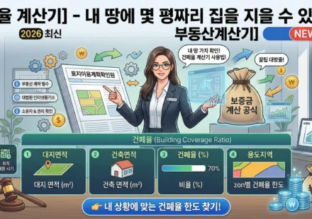 건폐율 계산기 - 내 땅에 몇 평짜리 집을 지을 수 있을까? [부동산계산기]
