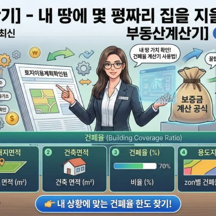 건폐율 계산기 - 내 땅에 몇 평짜리 집을 지을 수 있을까? [부동산계산기]