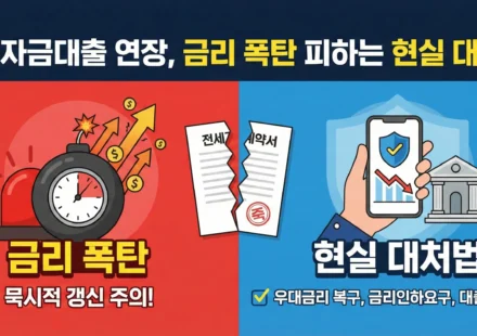 전세자금대출 연장 시 금리 인상 폭 및 묵시적 갱신 대처