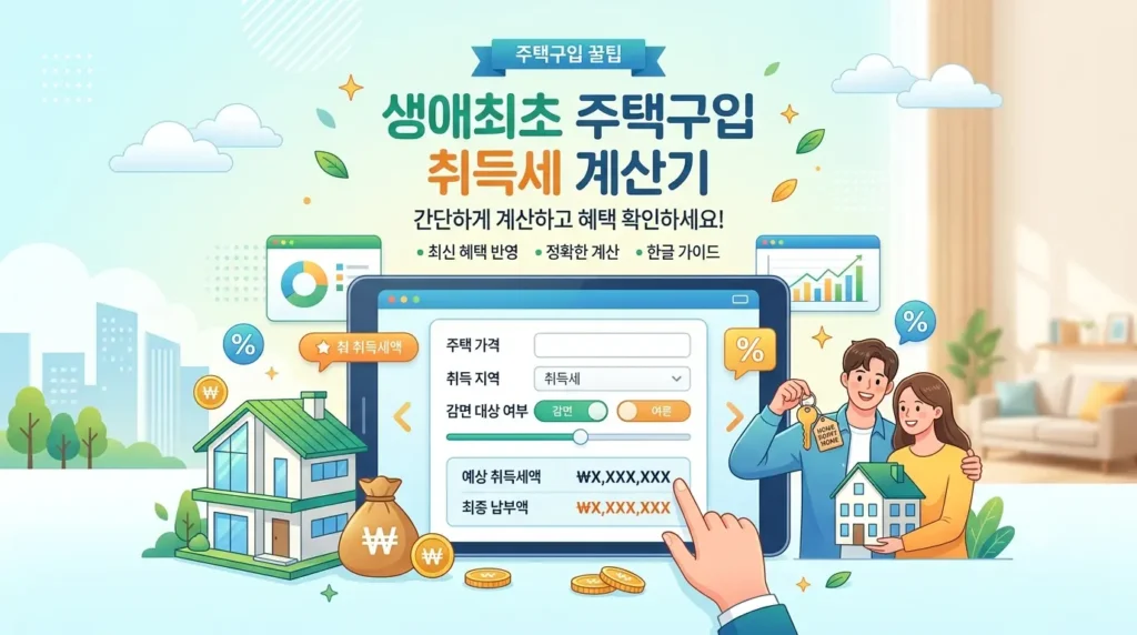 생애최초 주택구입 취득세 계산기