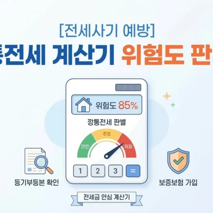 깡통전세 계산기 위험도 판별기 [전세사기 예방]