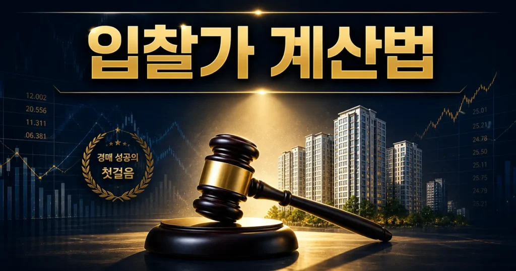 경매 입찰가 계산법, 얼마 써야 낙찰될까? 초보 기준 현실 전략 공개