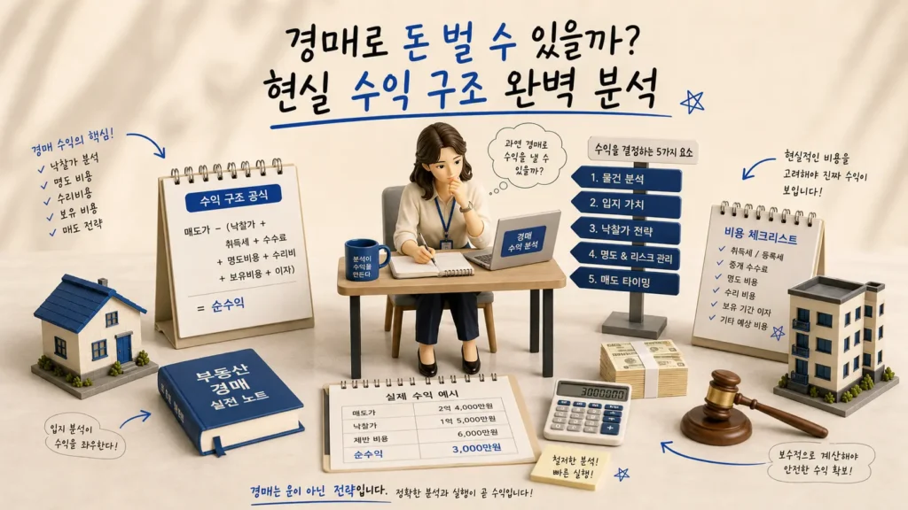 경매로 돈 벌 수 있을까? 현실 수익 구조 완벽 분석