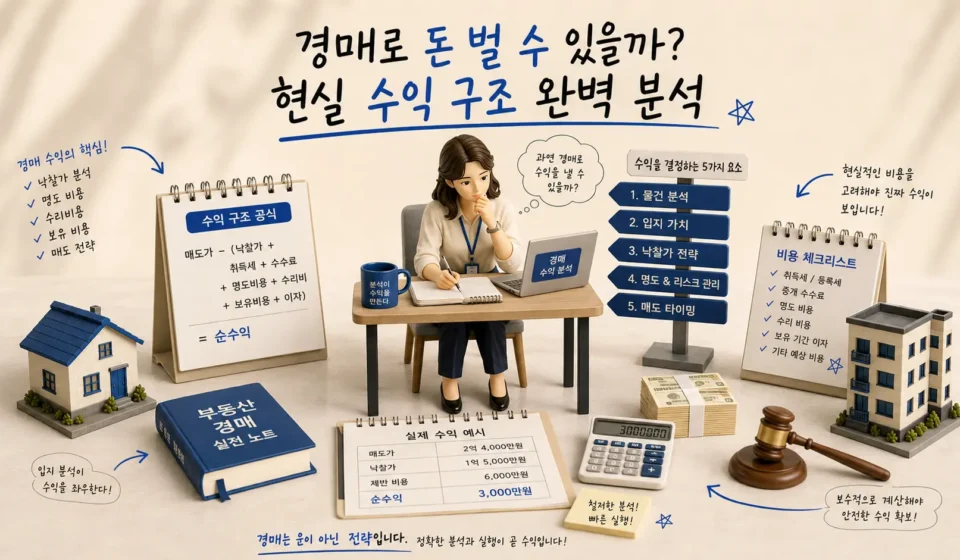 경매로 돈 벌 수 있을까? 현실 수익 구조 완벽 분석