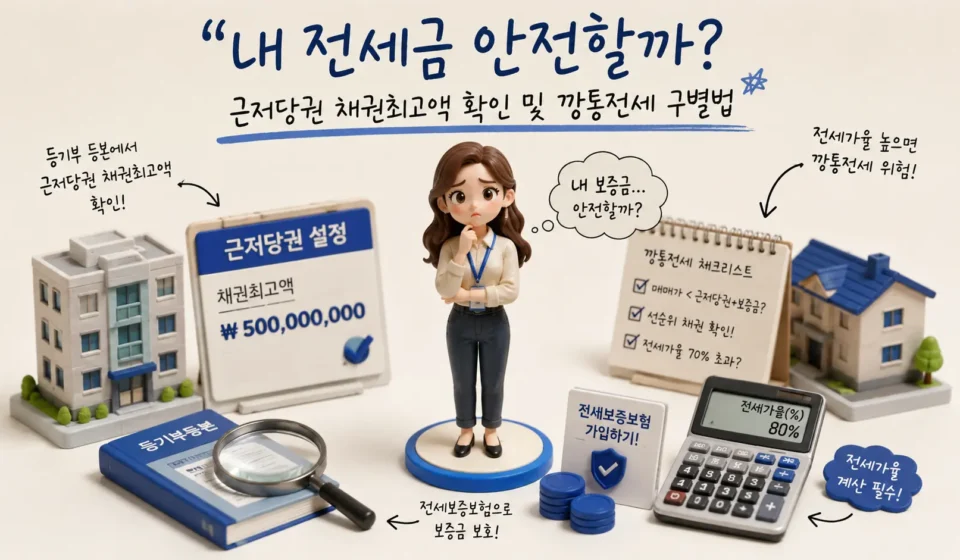 내 전세금 안전할까? 근저당권 채권최고액 확인 및 깡통전세 구별법