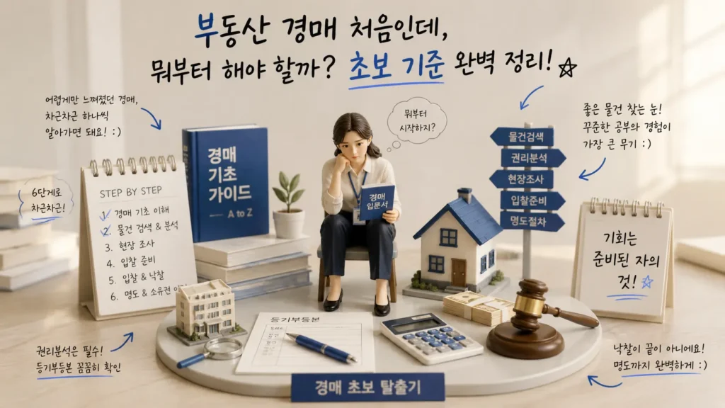 부동산 경매 처음인데, 뭐부터 해야 할까? 초보 기준 완벽 정리