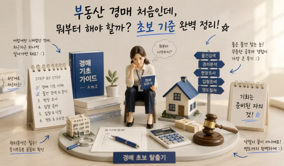 부동산 경매 처음인데, 뭐부터 해야 할까? 초보 기준 완벽 정리