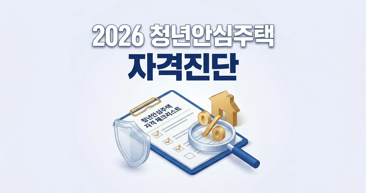 2026년 청년안심주택 소득요건 및 자산 기준 자가진단표