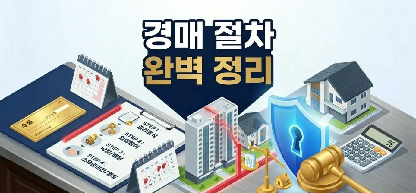 부동산 경매 절차 완벽 정리, 입찰부터 명도까지 초보자를 위한 2026년 최신 타임라인