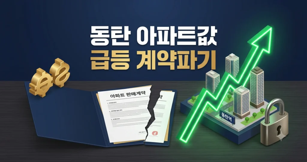 반도체 셔세권 동탄 아파트값 폭등에 배액배상 속출: 한 달 새 매물 30.9% 증발