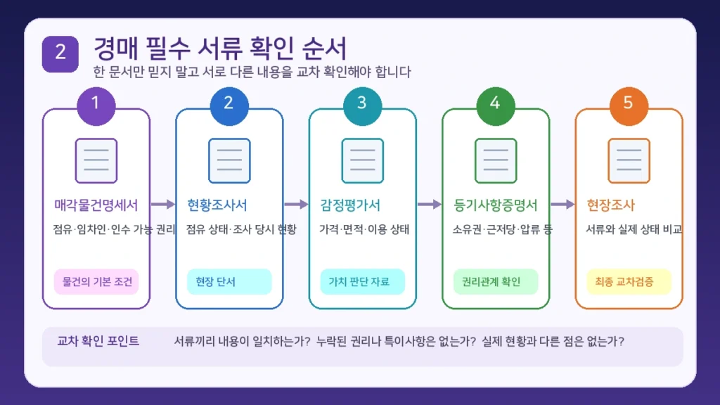 법원경매 물건 분석 서류 확인 순서