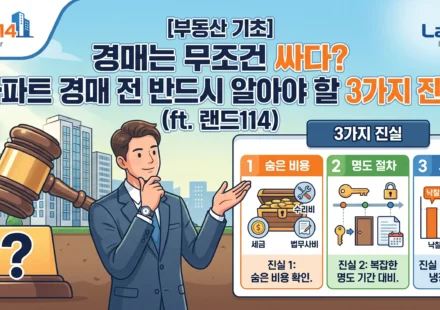 [부동산 기초] 부동산 경매는 무조건 싸다? 아파트 경매 전 반드시 알아야 할 3가지 진실 (ft. 랜드114)