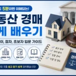부동산 경매 기초｜경매와 공매 차이, 절차, 초보자 입문 가이드