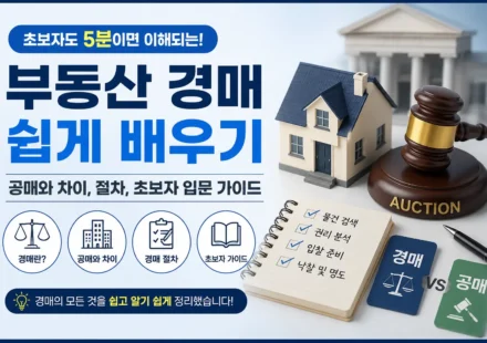 부동산 경매 기초｜경매와 공매 차이, 절차, 초보자 입문 가이드