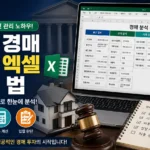 경매 분석용 엑셀 체크리스트를 구성하는 대표 이미지