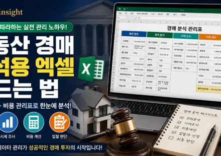경매 분석용 엑셀 체크리스트를 구성하는 대표 이미지
