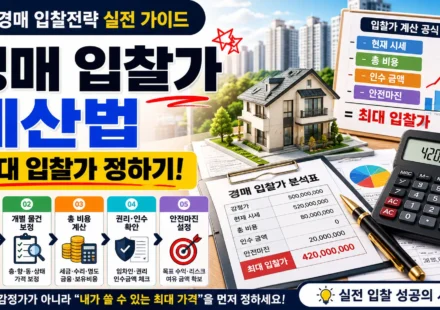 경매 입찰가 계산법으로 시세 비용 안전마진을 이용해 최대 입찰가를 계산하는 방법