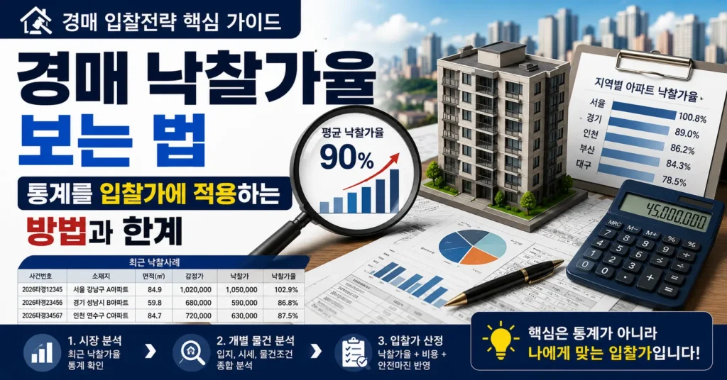 경매 낙찰가율 통계를 활용해 아파트 경매 입찰가를 계산하는 방법