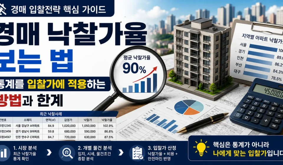 경매 낙찰가율 통계를 활용해 아파트 경매 입찰가를 계산하는 방법