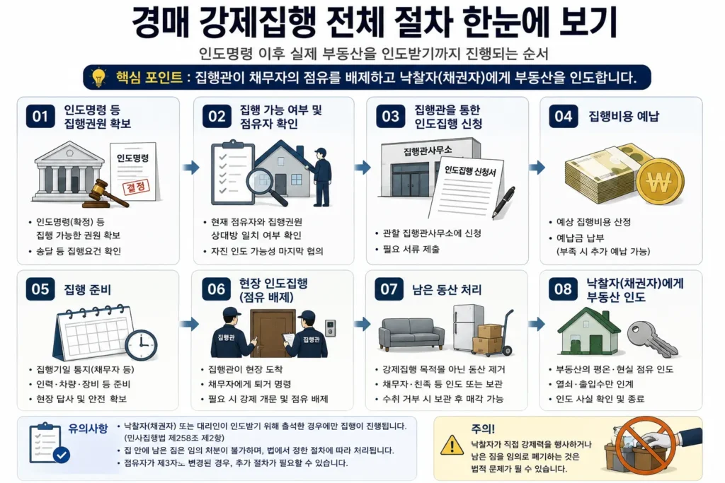 경매 강제집행 절차 인도명령부터 집행관 현장 인도까지 순서