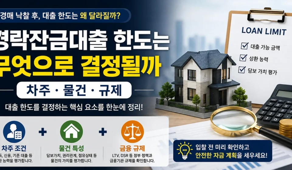 경락잔금대출 한도는 무엇으로 결정될까｜차주·물건·규제