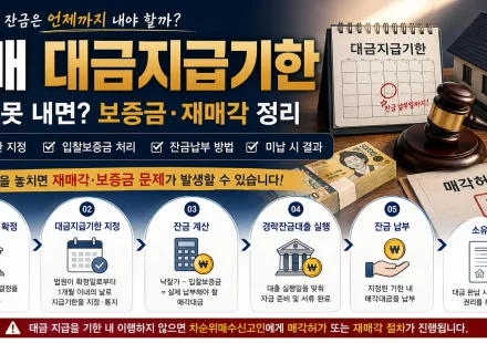 경매 대금지급기한 잔금납부 재매각 절차