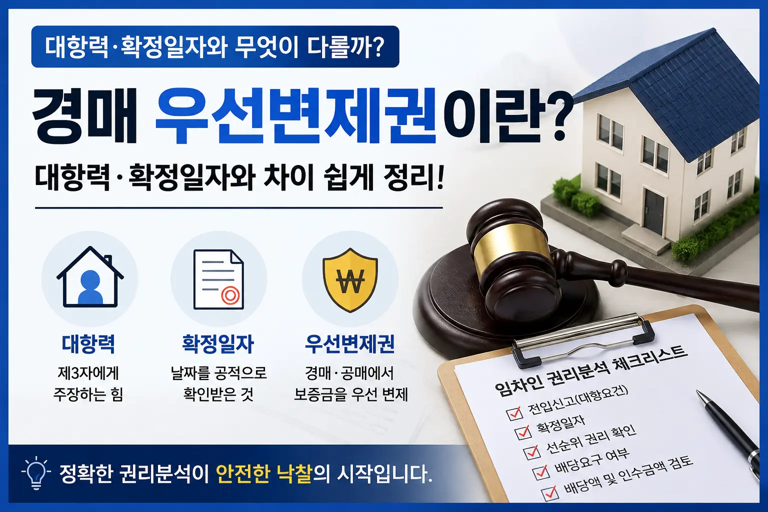 경매 우선변제권 대항력 확정일자 차이와 임차인 배당