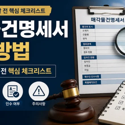 매각물건명세서 보는 방법과 확인 순서를 설명하는 대표 이미지