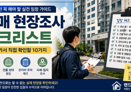경매 현장조사 체크리스트 임장 가서 확인할 10가지