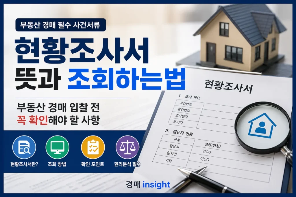현황조사서 뜻과 조회 방법을 설명하는 대표 이미지