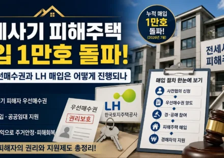 전세사기 피해주택 매입 1만호와 경매 우선매수권 LH 매입 절차