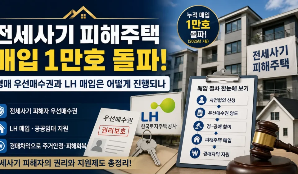 전세사기 피해주택 매입 1만호와 경매 우선매수권 LH 매입 절차