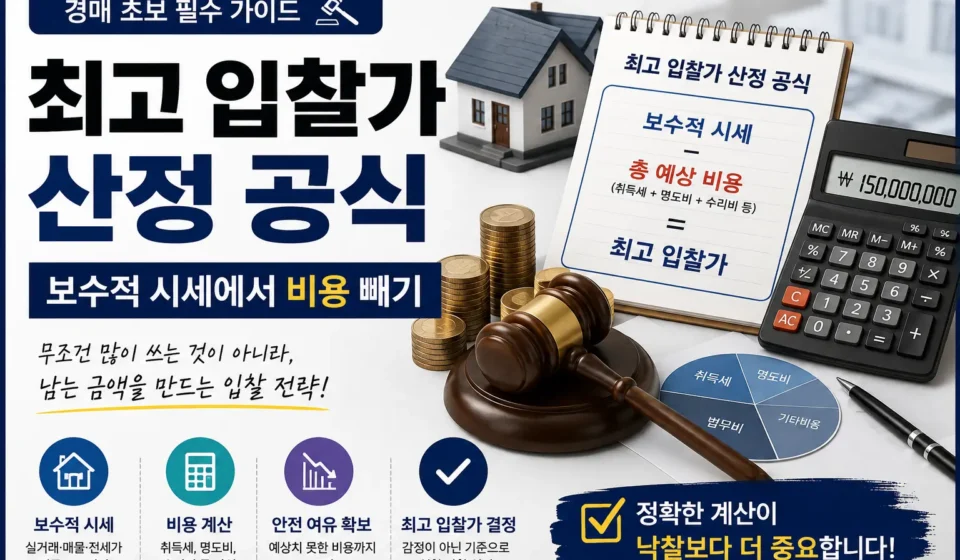 최고 입찰가 계산 공식을 설명하는 대표 이미지