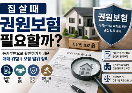 주택 매매 권원보험 보장 범위와 등기부등본 확인사항
