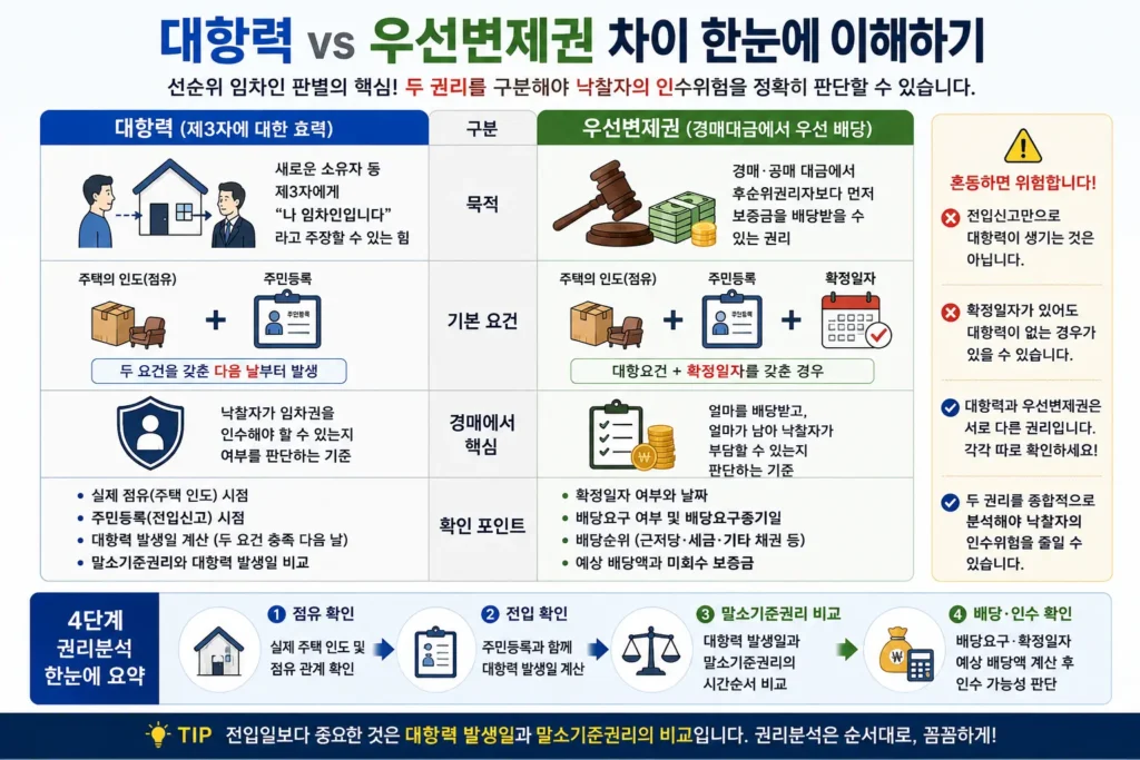 대항력과 우선변제권 차이