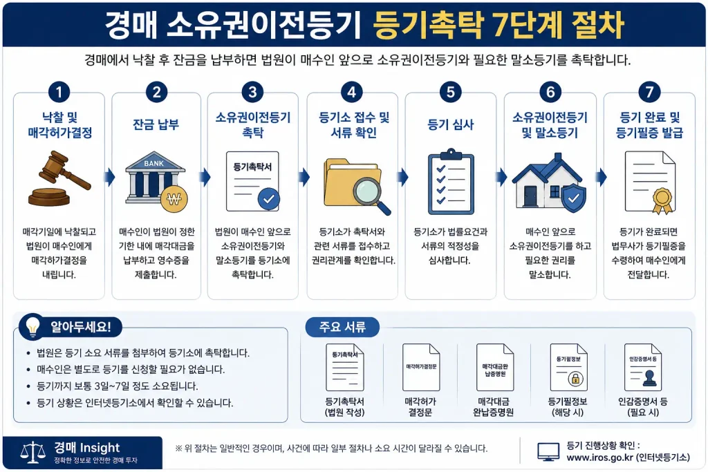 경매 소유권이전등기 등기촉탁 7단계 절차