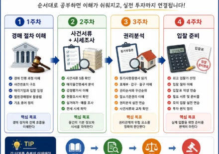초보자를 위한 부동산 경매 4주 학습 로드맵
