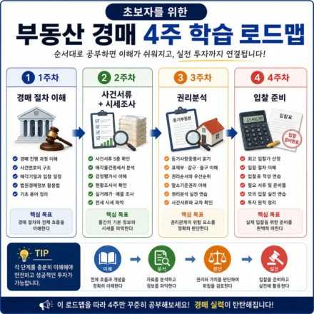 초보자를 위한 부동산 경매 4주 학습 로드맵