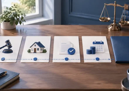 경매 입찰부터 매각결정과 잔금기한까지 문서 순서를 정리한 설명 장면